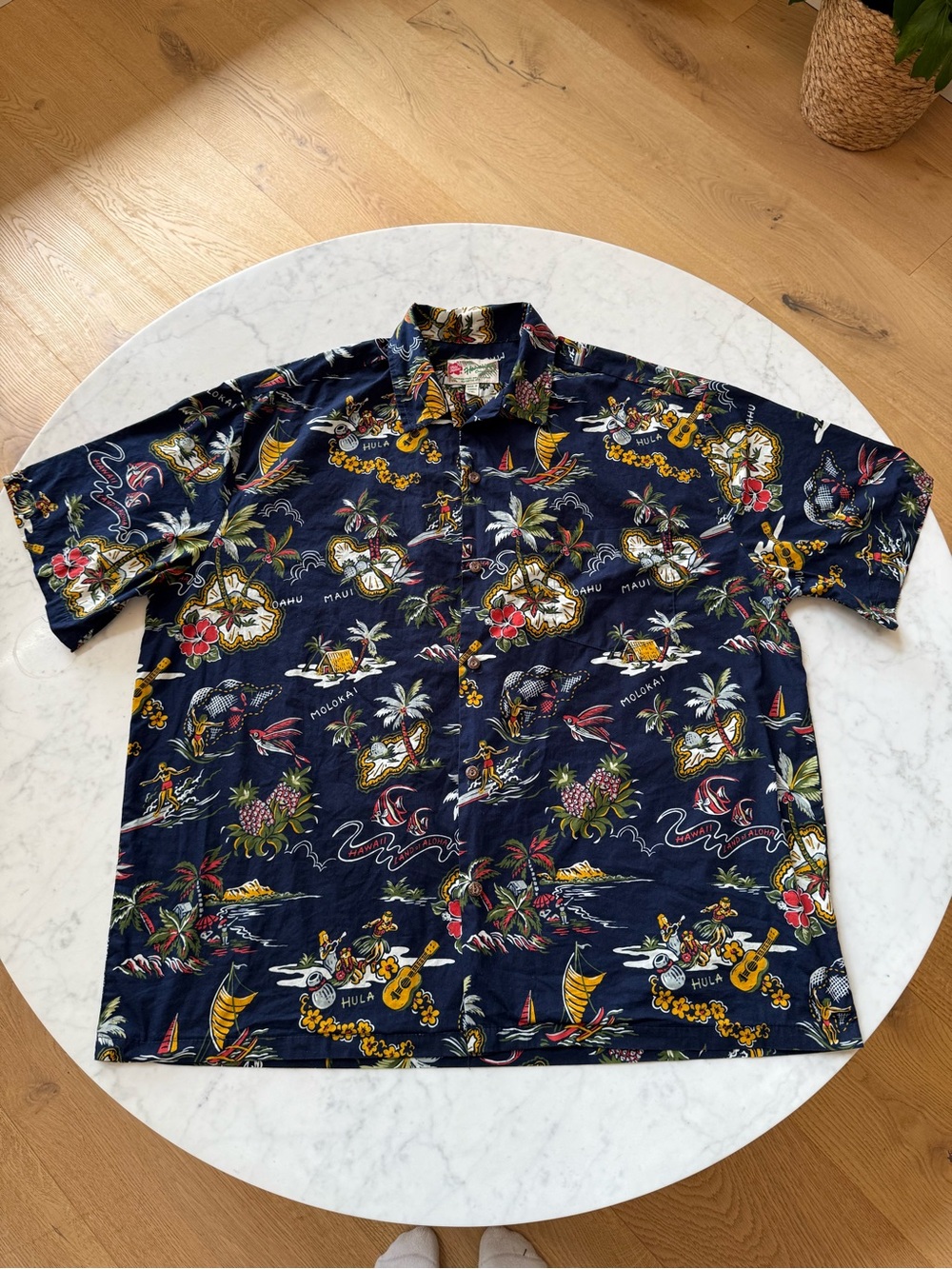 Vintage Hilo Hattie Hawaiian Shirt 2XL Made In Hawaii Aloha Tiki Island Cotton